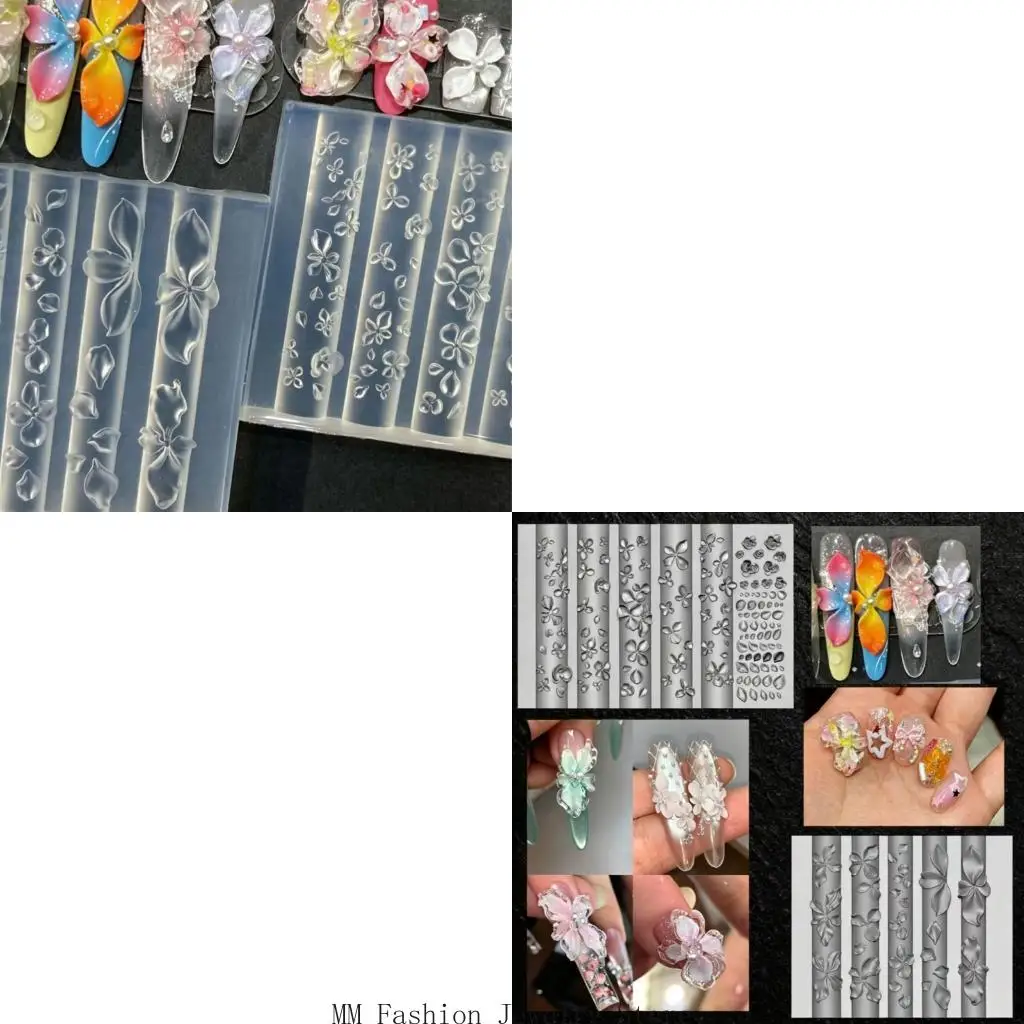 Portable Elegant Flower Shaped Mold Lightweight Silicone Crafting Tool D0UB