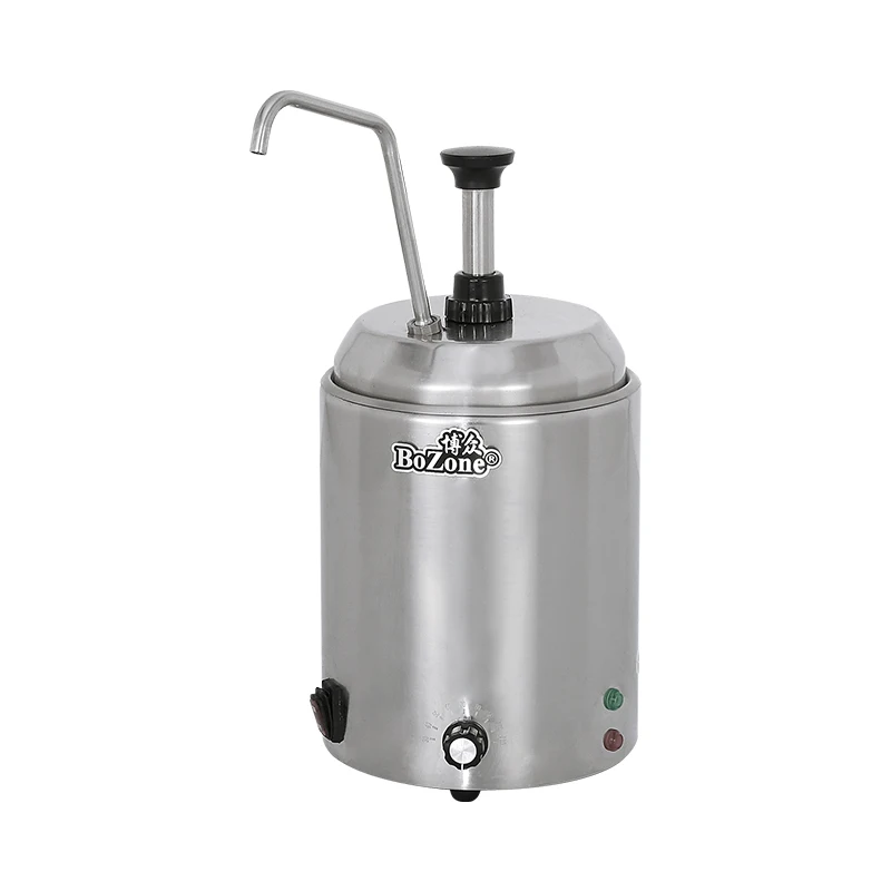 

Electric Cheese Dispenser Round Stainless Steel Fudge Chocolate Sauce Butter Dispenser With Pump High Quality