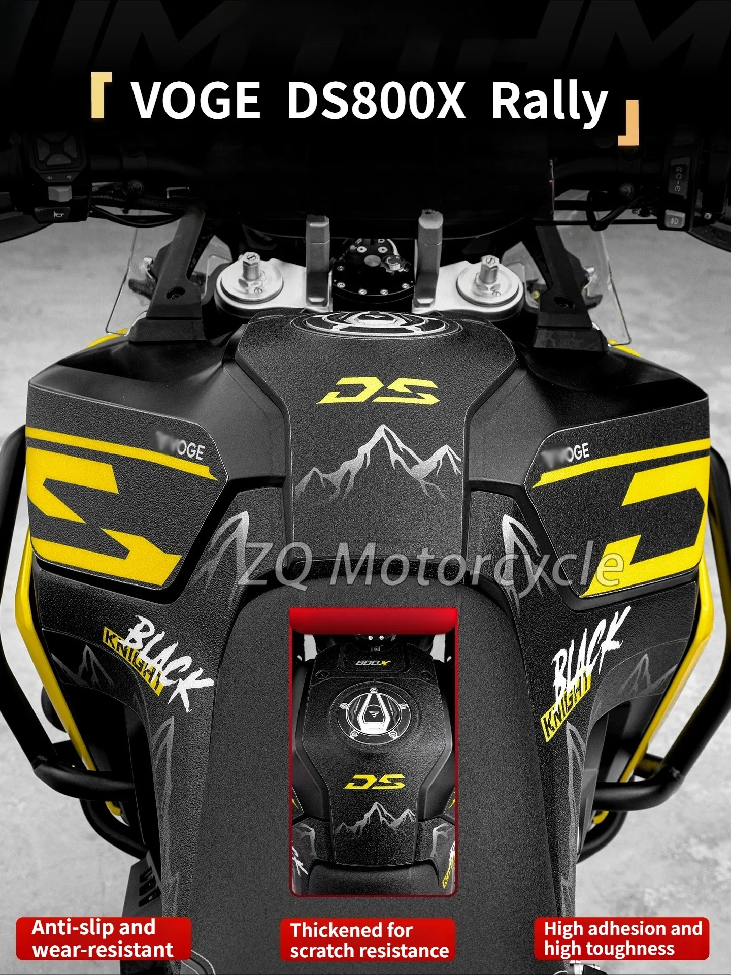 Thickened fuel tank sticker, anti-slip and anti-scratch protective film/accessory for VOGE DS800X Rally modification parts