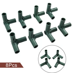 8pcs Greenhouse Frame Connectors For Flower Stands Greenhouse Bracket Gardening Building Fittings Fit Most Plant Support Poles