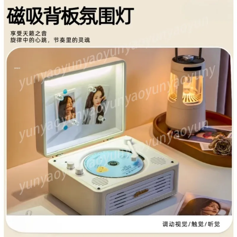 New Retro Cd Player Music Album Bluetooth Stereo All-in-one Player Record Player Cd