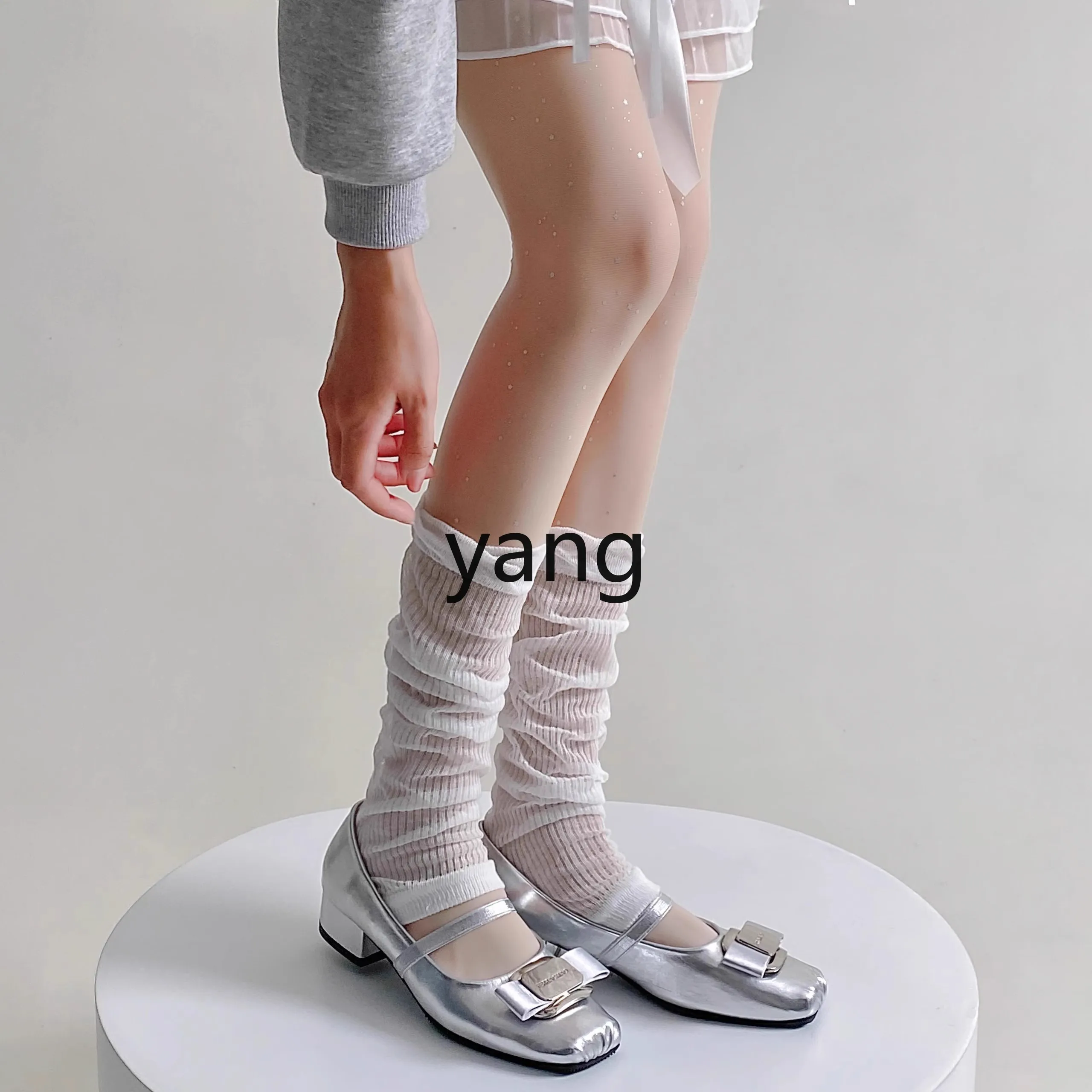 LMM spring and summer thin Japanese stacking foot socks cover women's calf cover