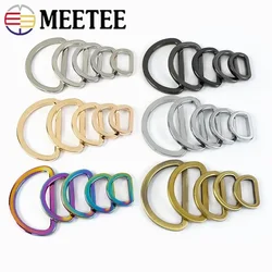 10/20pcs Meetee 16/20/25/32/38mm Metallo O D Anello Fibbie Borsa Piatta Borsa Cinghia Collare per cani Fibbia Regolabile forniture per indumenti fai da te