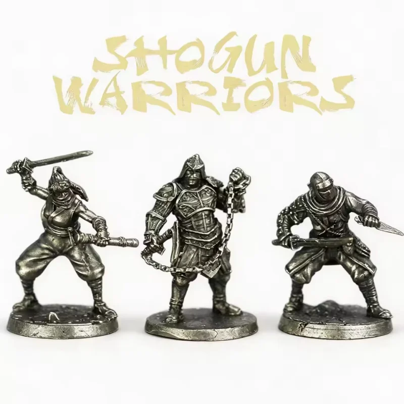 Japanese Samurai Ninja Sumo Wrestler Metal Miniature Figurine, Board Game Wargame Chess Pieces, Car Interior Metal Model Decor
