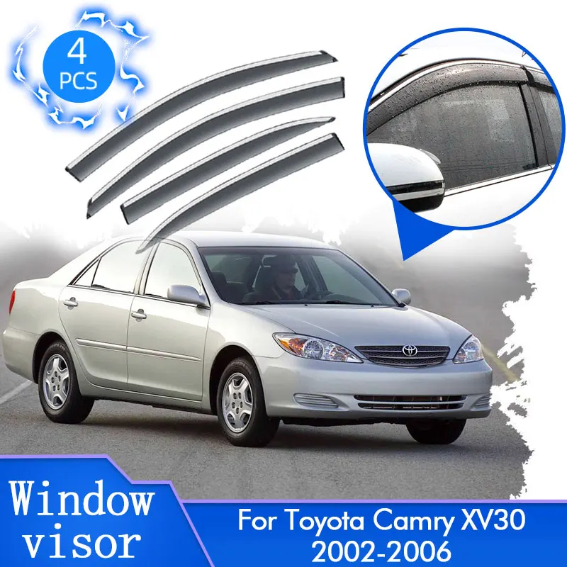 For Toyota Camry XV30 Daihatsu Altis 2002 2003 2004 2005 2006 Rain Sun Vent Window Visors Deflectors Shades Guards Accessories