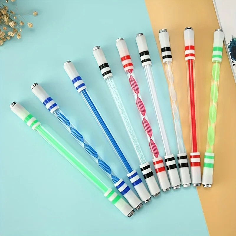 Glowing LED Spinning Pen-Rolling,Stress-Relieving Toy with Mesmerizing Lights-Gift for Christmas,Halloween,Thanksgiving