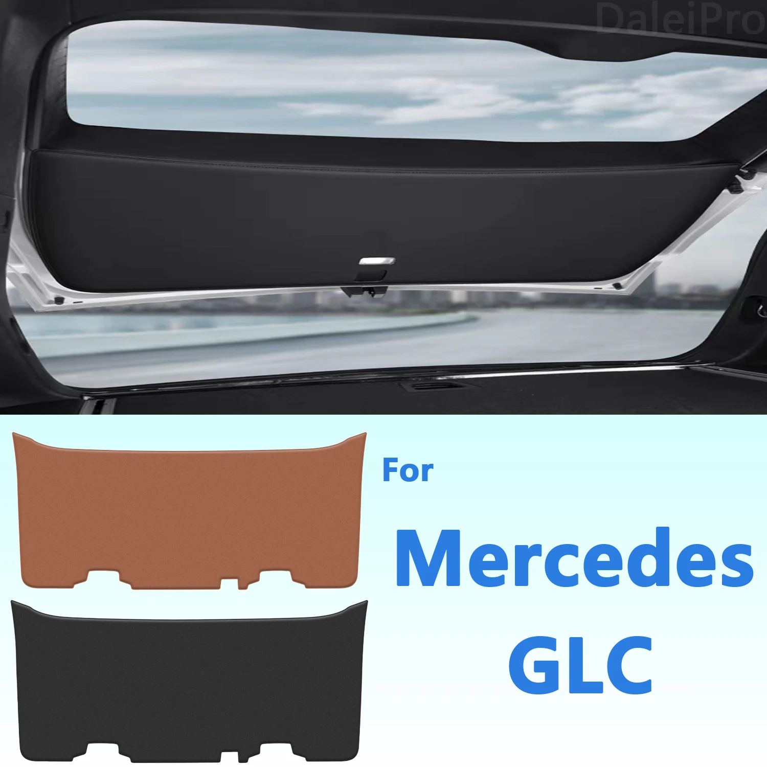 

For Mercedes Benz GLC X253 2016-2022 Car Liftgate Scratch Resistant Rear Trunk Protection Cover Anti-kick Leather Decoration Pad