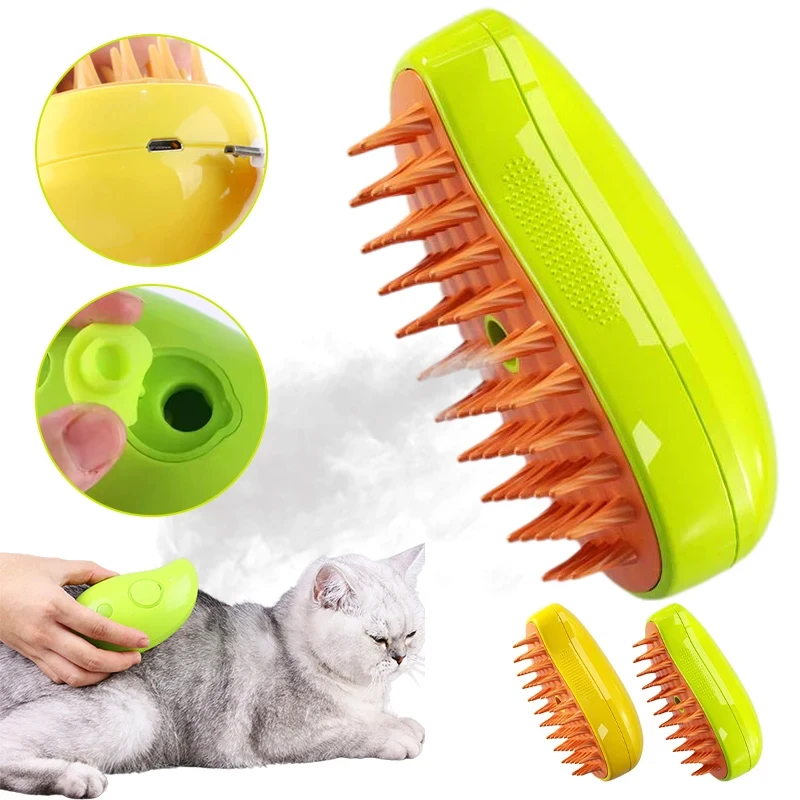 

Cat and Dog Pet Electric Spray Massage Comb Anti-Flying Massage Bath Usb Charging Cat Comb Floating Hair Removal Comb Pet Care