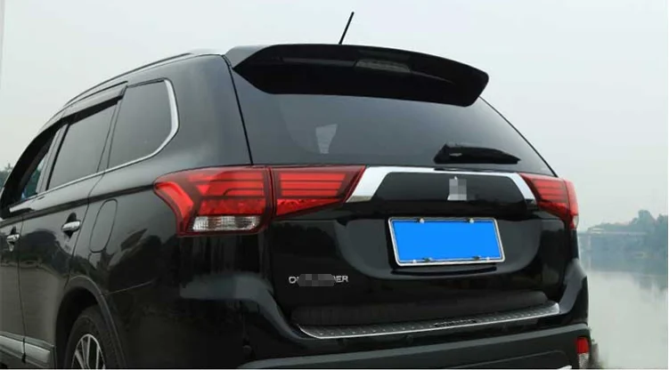 For Outlander Spoiler 2013-2018 Mitsubishi Outlander QBK Spoiler ABS plastic Material Car Rear Wing Color Rear Spoiler