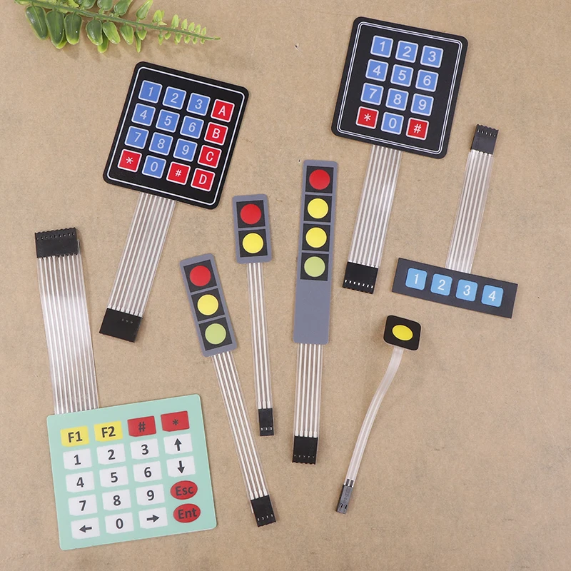 1Pcs 1*2 3 4 Key Button Membrane Switch 3*4 4X5 Matrix Array Keyboard 1X6 Keypad With LED Control Panel Pad DIY Kit For Arduino
