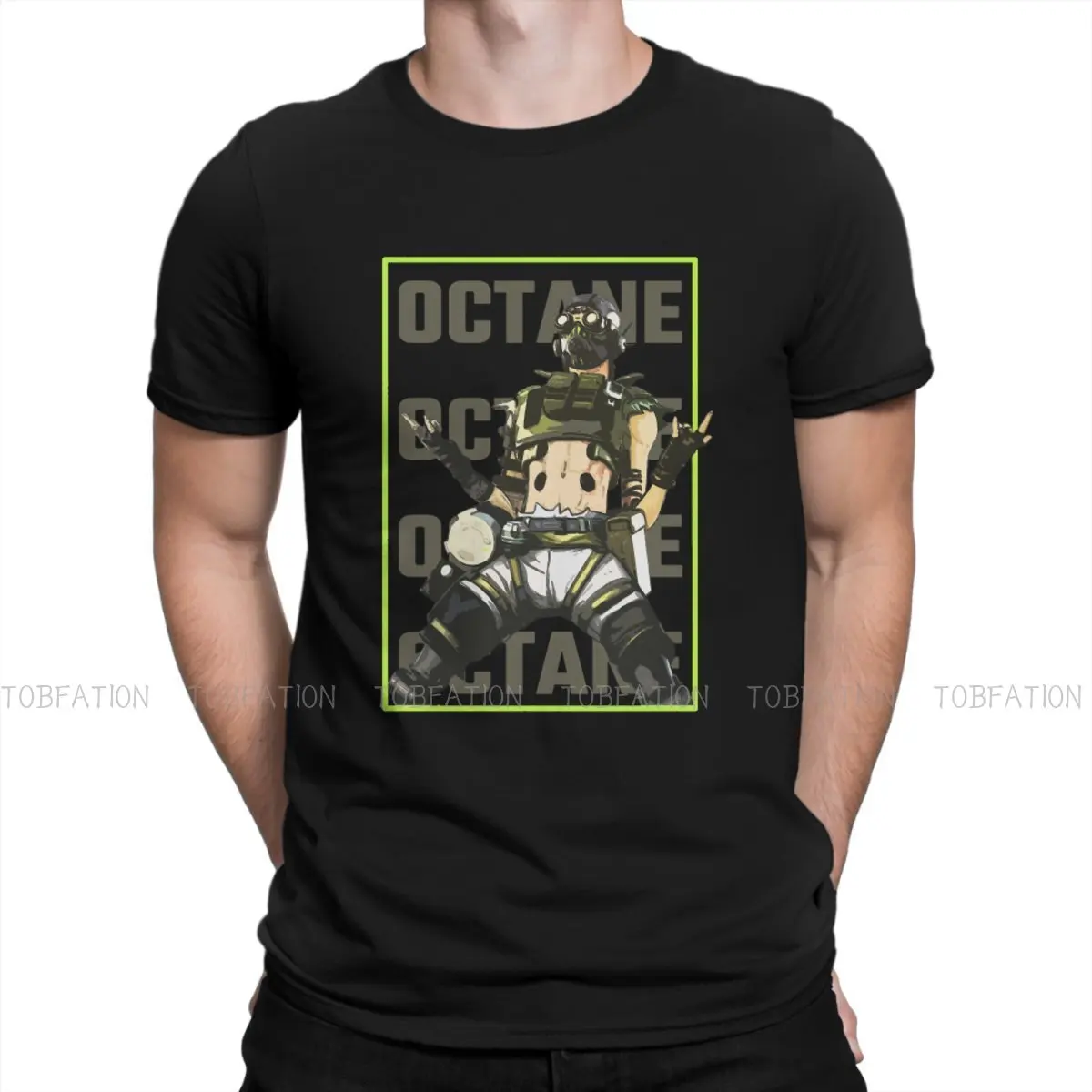 Octane New Apex Legends Gibraltar Game T Shirt Vintage Teenager Alternative Loose Crewneck TShirt Top Harajuku Men's Clothing