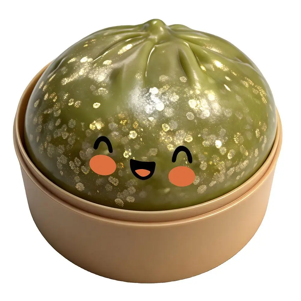 Niedliches, dehnbares Kristall-Dampfbrötchen-Squishy-Dumpling-Spielzeug, langsam rückfedernder Stressabbau-Ball, sensorisches Fidget-Spielzeug für Zuhause und Büro, Geschenk