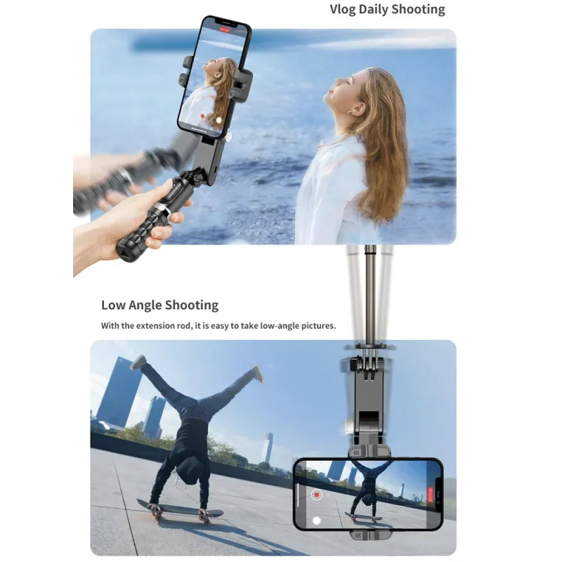 Handheld for Gimbal Phone Bluetooth Handheld Stabilizer with Tripod Selfie Stick Folding Gimbal for Xiaomi iPhone Smartphone New