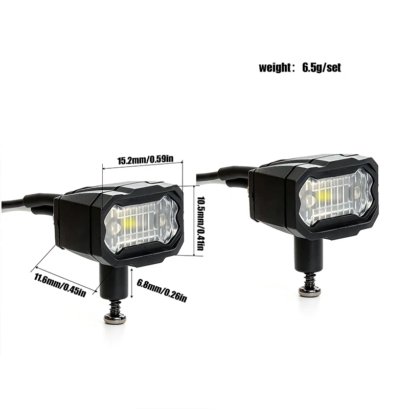 RC Bright LED Spotlight Headlight, 1/10 1/8 RC Crawler Roof Light For Traxxas TRX4 TRX6 Axial SCX10 MK07 Gen8 Upgrade Parts