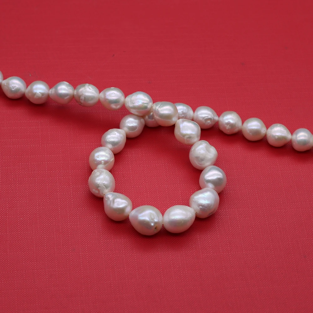 

100% Natural Freshwater Pearl Baroque Irregular Round Beads Charm Jewelry Making DIY Necklace Earrings Bracelet Accessories
