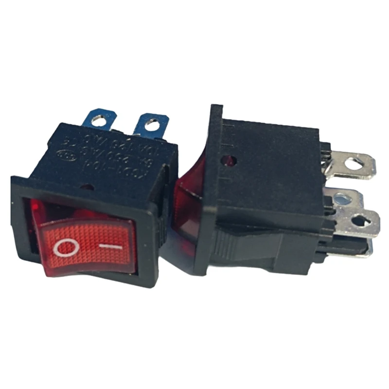 BAAG-30 قطعة KCD1 قارب الروك تبديل التبديل 6A/250 فولت 10A/125 فولت التيار المتناوب مع مفتاح الإضاءة الحمراء 4Pin On Off