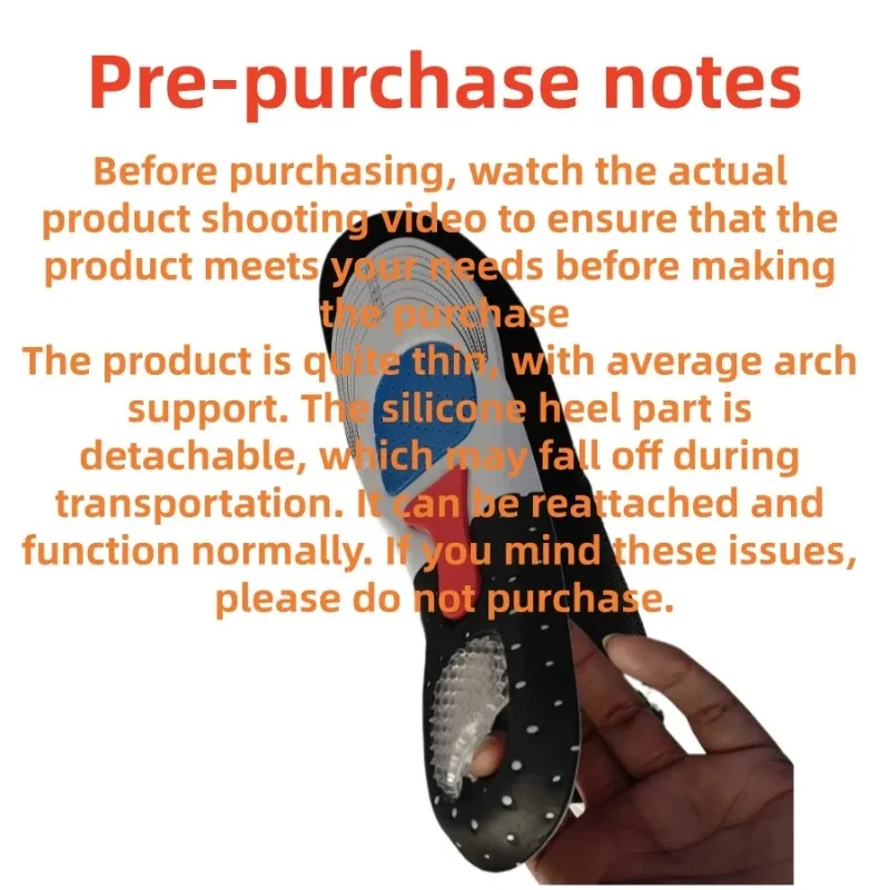 Orthopedic Insoles Memory Foam Gel Arch Support for Men Women Sport Running Shoe Pads Shock Absorption EVA TPU Breathable