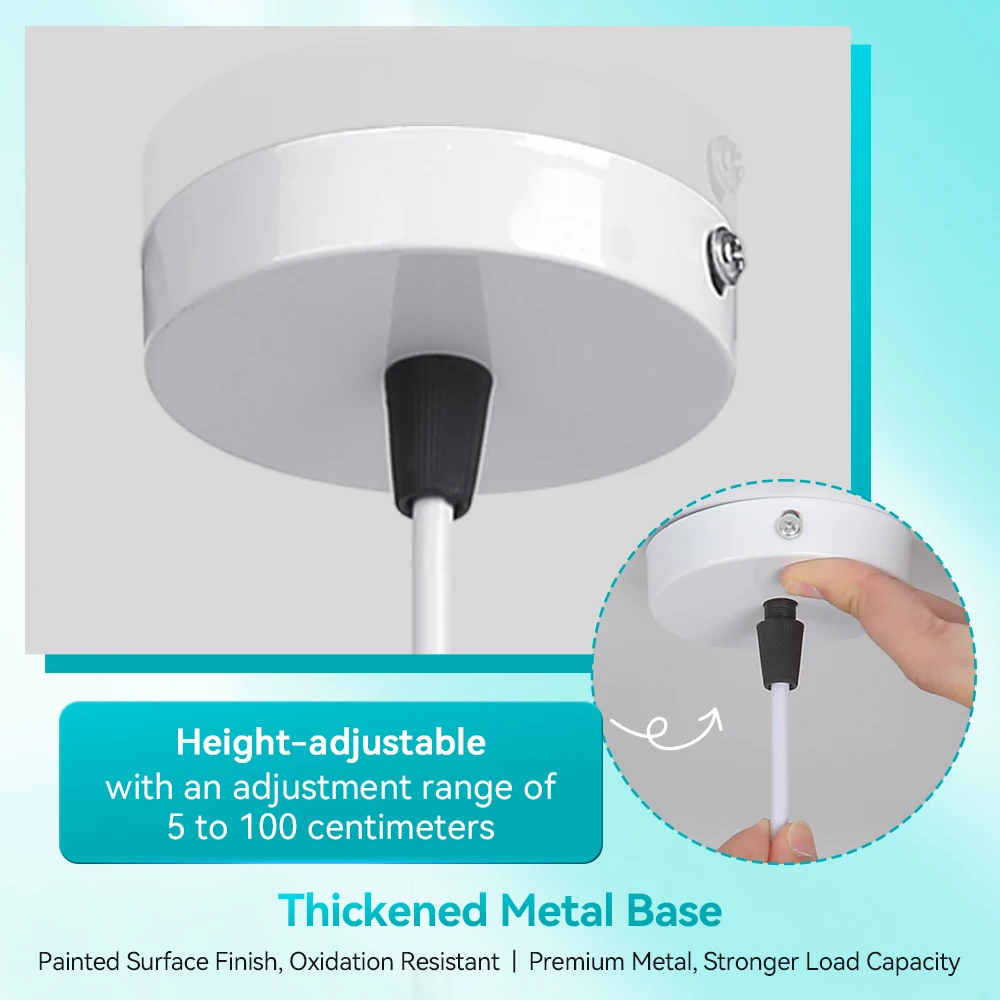 Iron Chandelier LED Ceiling Spot Light E27 Bulb Replacement Hanging Spotlight Adjustable Height 5-100CM Pendant Led Ceiling Lamp - view 4