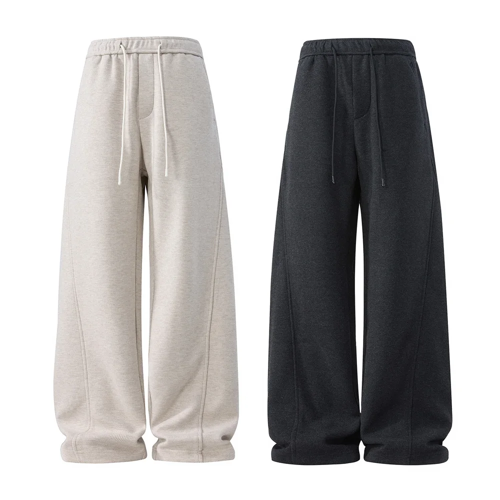 

Мужская осенне-зимняя уличная одежда, модные свободные повседневные утепленные прямые мешковатые брюки, женские спортивные штаны унисекс, спортивные широкие брюки