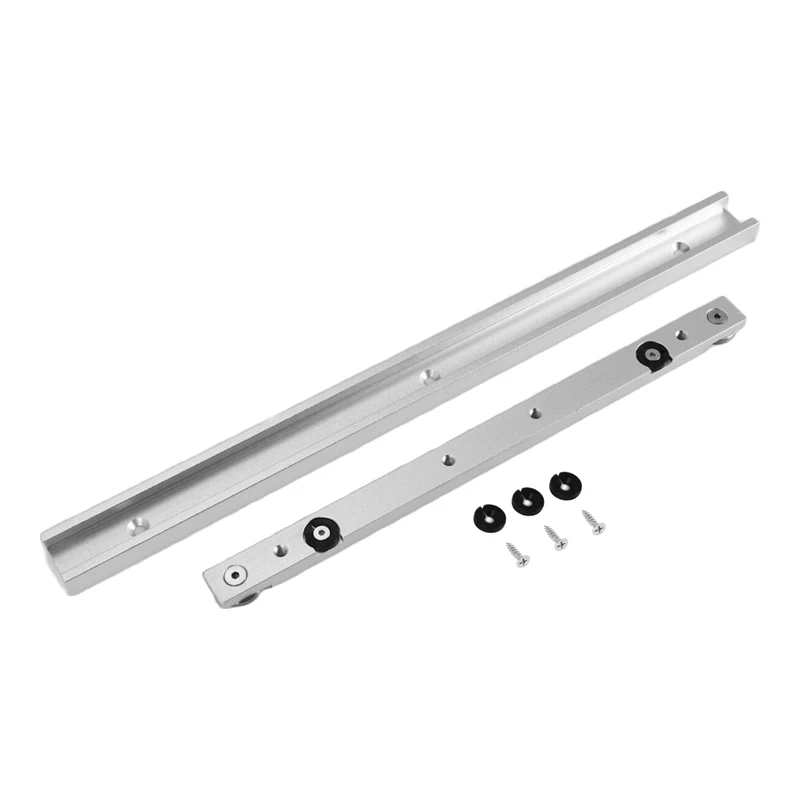 

ABYO 1 Set Aluminum Alloy T-Tracks Slot Miter Track And Miter Bar Slider Table Saw Miter Gauge Rod DIY Woodworking Tools