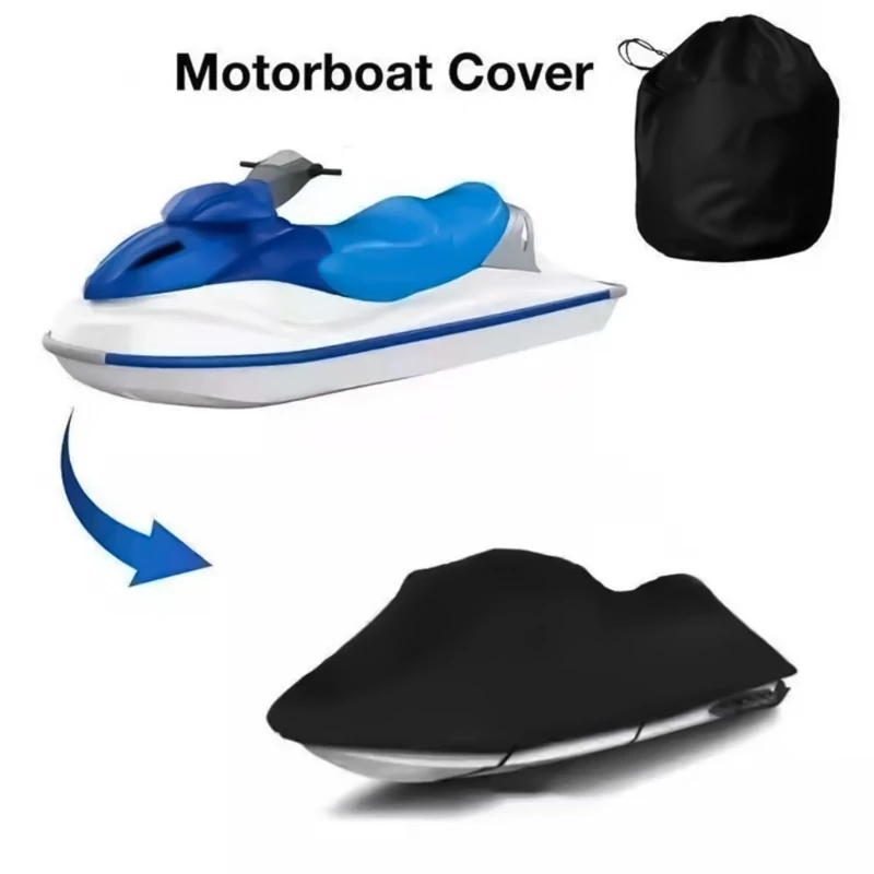 

D8KE Black 210D Cover Tear & UV Resistant Jet Ski Cover for 1 to 3 Watercraft