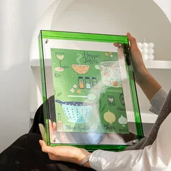 Color Acrylic Picture Frame Transparent Picture Frame  A4 Photo Poster Mounted Frame Hanging Wall Custom Art Wall Decoration