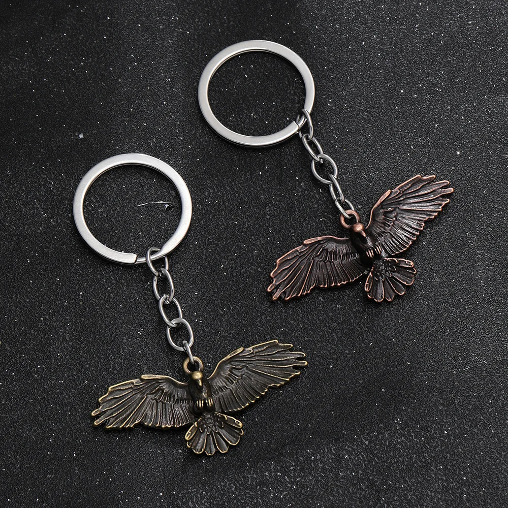 Personalized Vintage Eagle Keychain American Trend Key Ring Accessory for Men Women Daily Bag Decoration