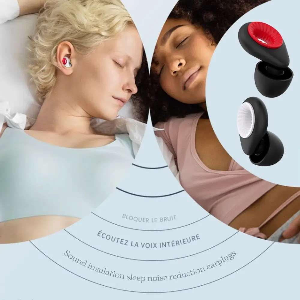 Anti-noise Sleep Soundproof Earplugs Noise Reduction Supplies Deep Sleeping Swimming Earplugs Reusable Silicone Silent Earplugs