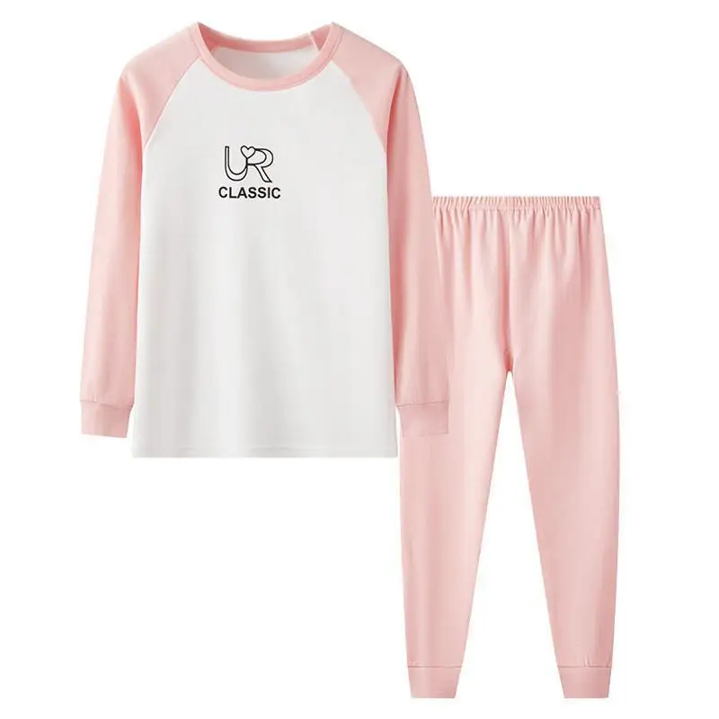 الخريف السراويل منتصف العمر الأطفال ملابس المنزل الفتيات القطن الخالص الشتاء الطالبات ملابس اخلية حرارية مجموعة الفتيات سنوسويت #5