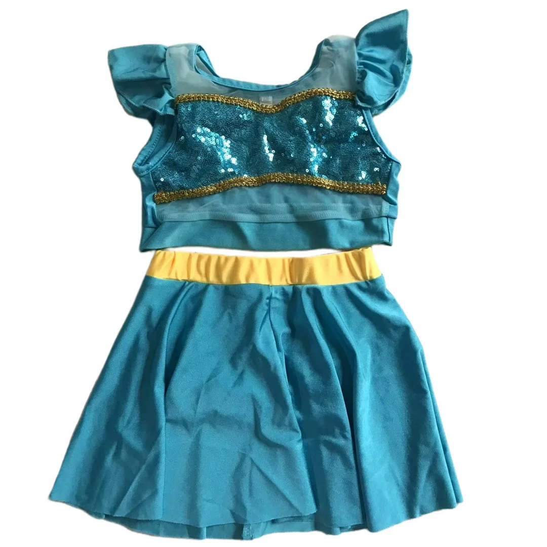 

Princess Girl Swimsuits Summer Beach Wear with Squined Design for Sizes 100-150 Little Girl Water Play Clothes