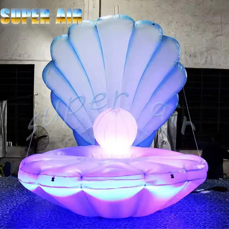 Wunderschöne aufblasbare Muschel für Hochzeitsfeiern, Party-Dekoration mit Perle