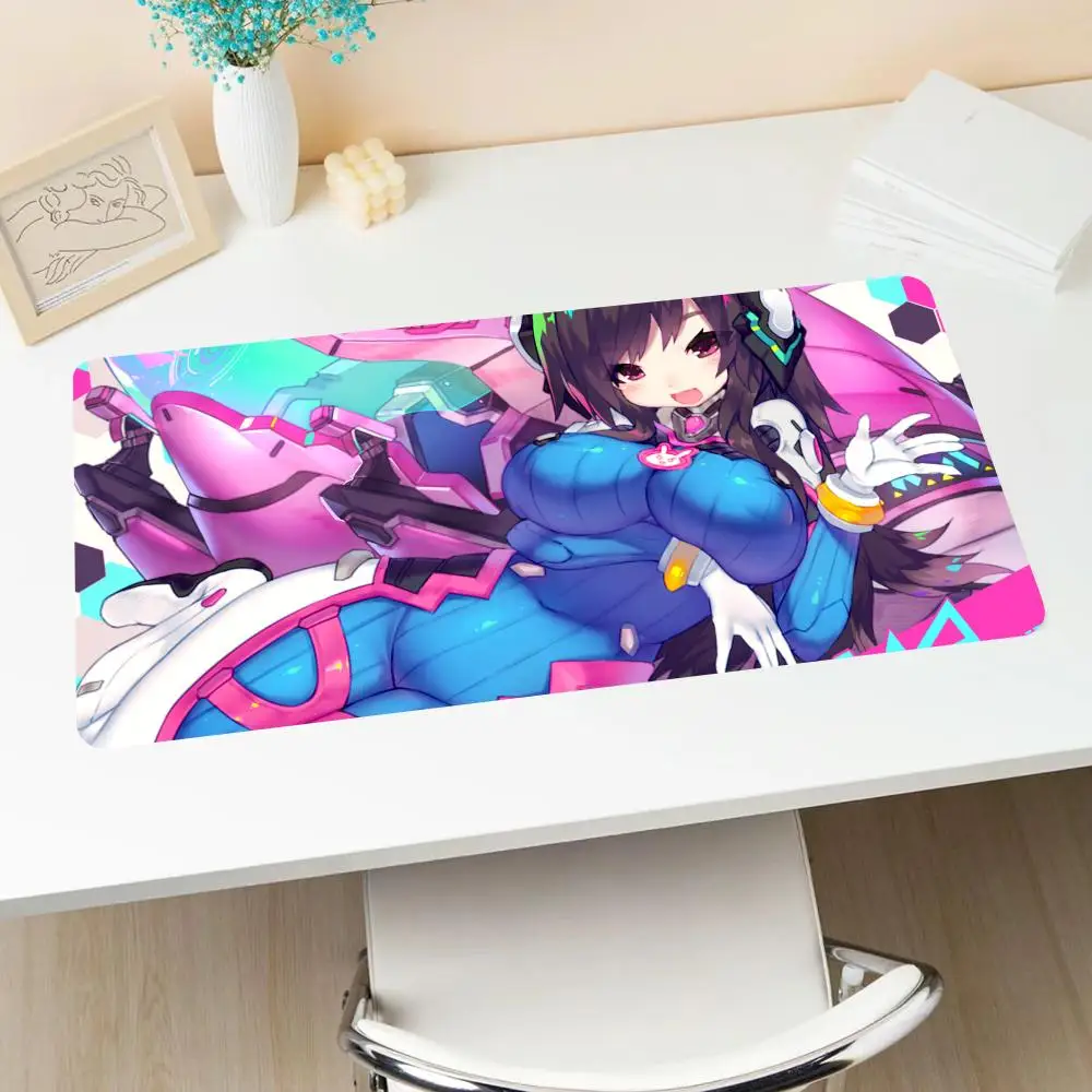 O-Overwatch D.VA Big Boobs Mouse Pad Art Carpet 1000x500mm Play Mats Office Mat Mousepad 80x40cm Rubber Gamer Mousepad DeskMat C