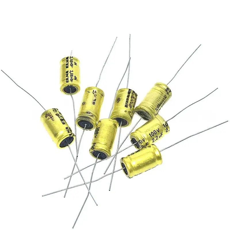 10PCS 2.2μF/3.3μF/4.7μF/6.8μF/10μF 100V Tweeter Gold Non-Polarized Electrolytic Capacitor Crossover Capacitor