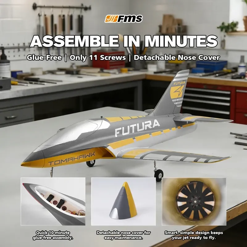 FMS EDF Jet 64mm Futura PNP simulation fixed-wing remote control aircraft entry ducted aircraft