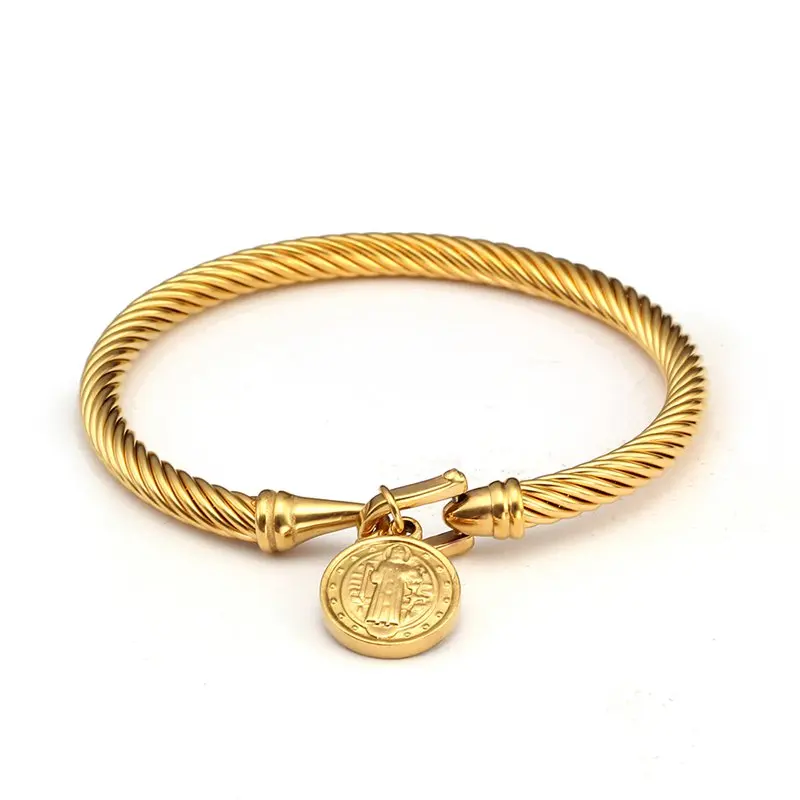 New Fashion Portrait Pendant Men Women Charm Bracelets Stainless Steel Wristband Chain Link Bracelets Jewelry