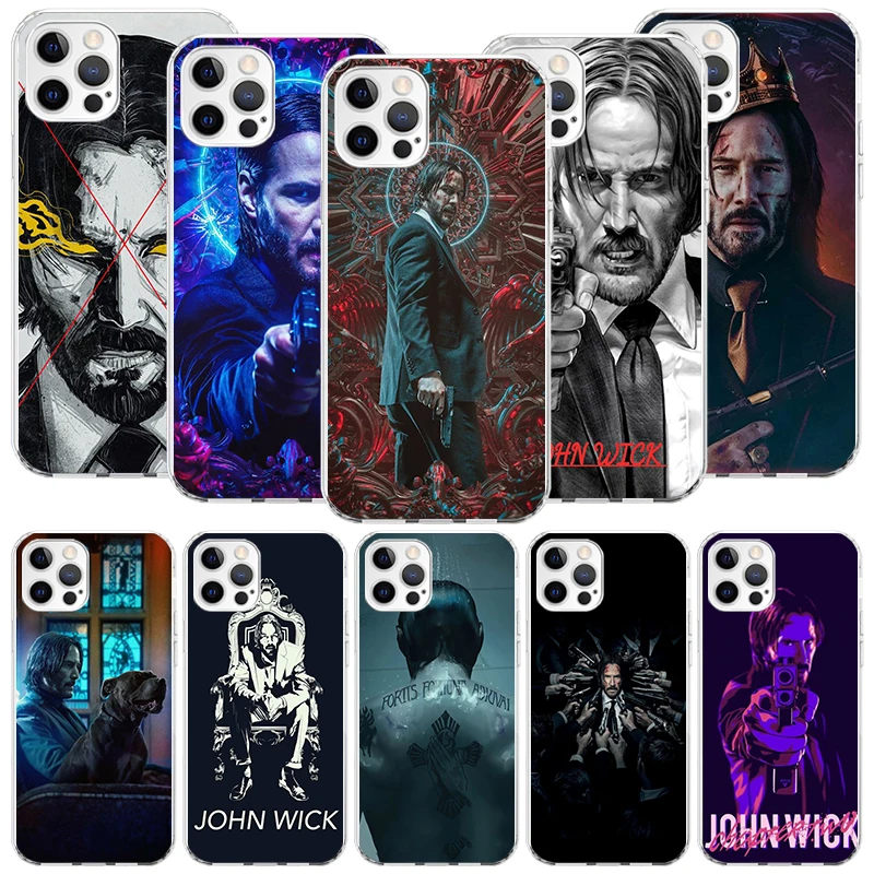 John Wick 4 Movie Phone Case For Apple iPhone 16 15 14 13 12 11 Pro Max XS XR X 7 + 8 Plus SE Soft Shell Cover Coque 15 14 13 12