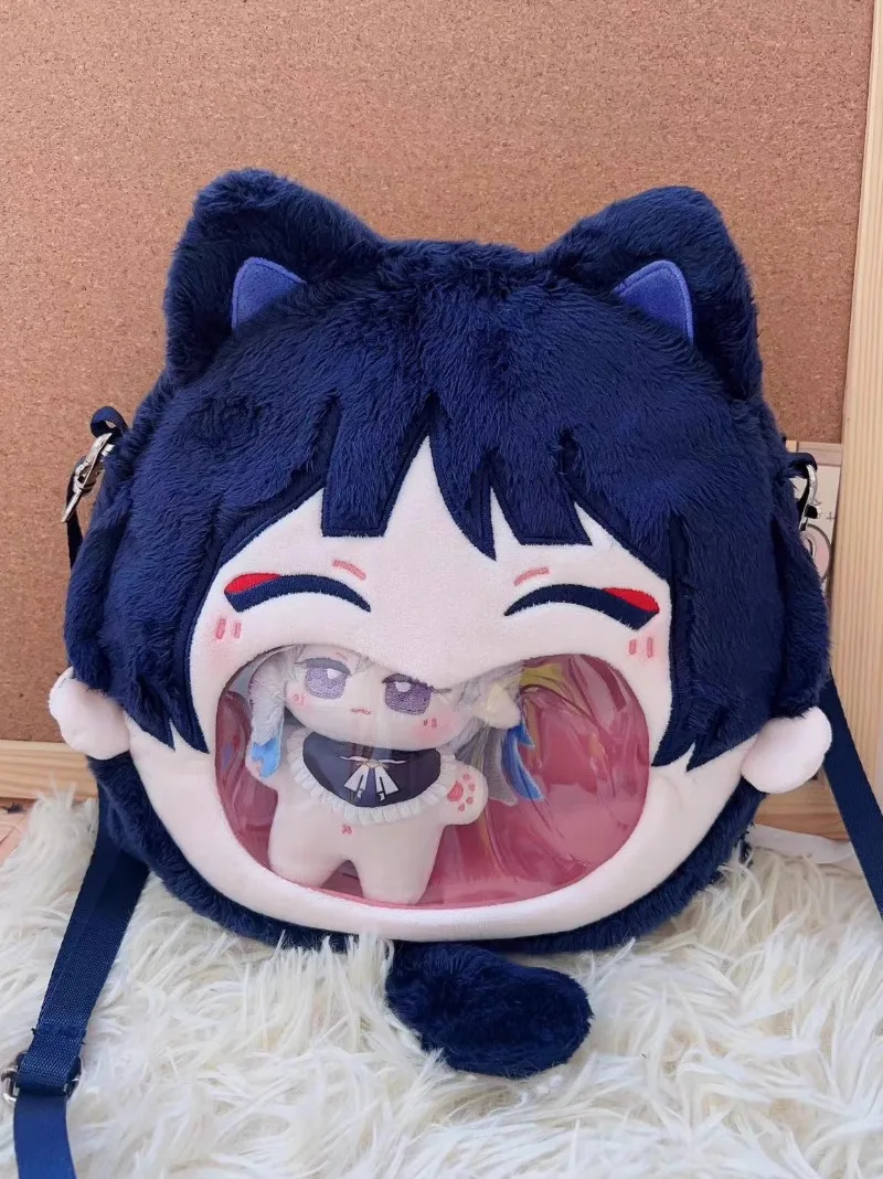 Anime Game Cosplay Wanderer Tighnari Transparent Campus Student Zipper Cartoon Backpack Messenger Shoulder Bag