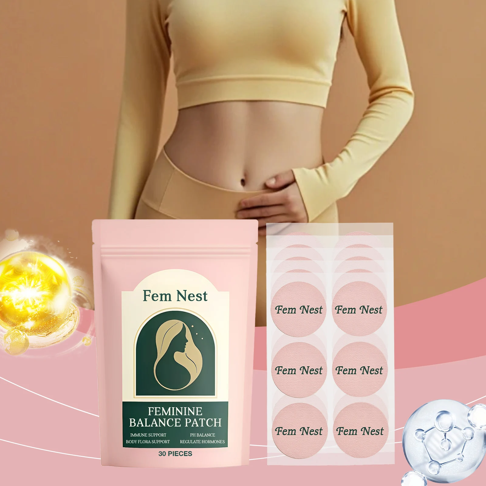 Feminine Balance Patch for Women Menopause Restore Relief Hormone Reduce Odor and Improve Secretions Relieve Vaginal Discomfort