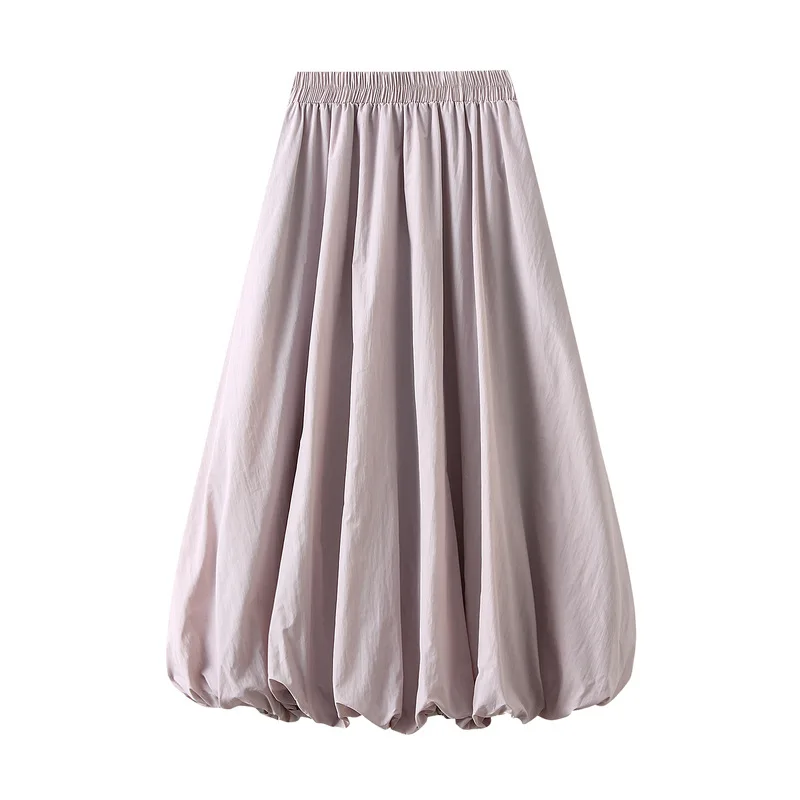 2024 New High Waist Slim Flower Bud Skirt Lantern Skirt Mid length A-line Skirt Children's