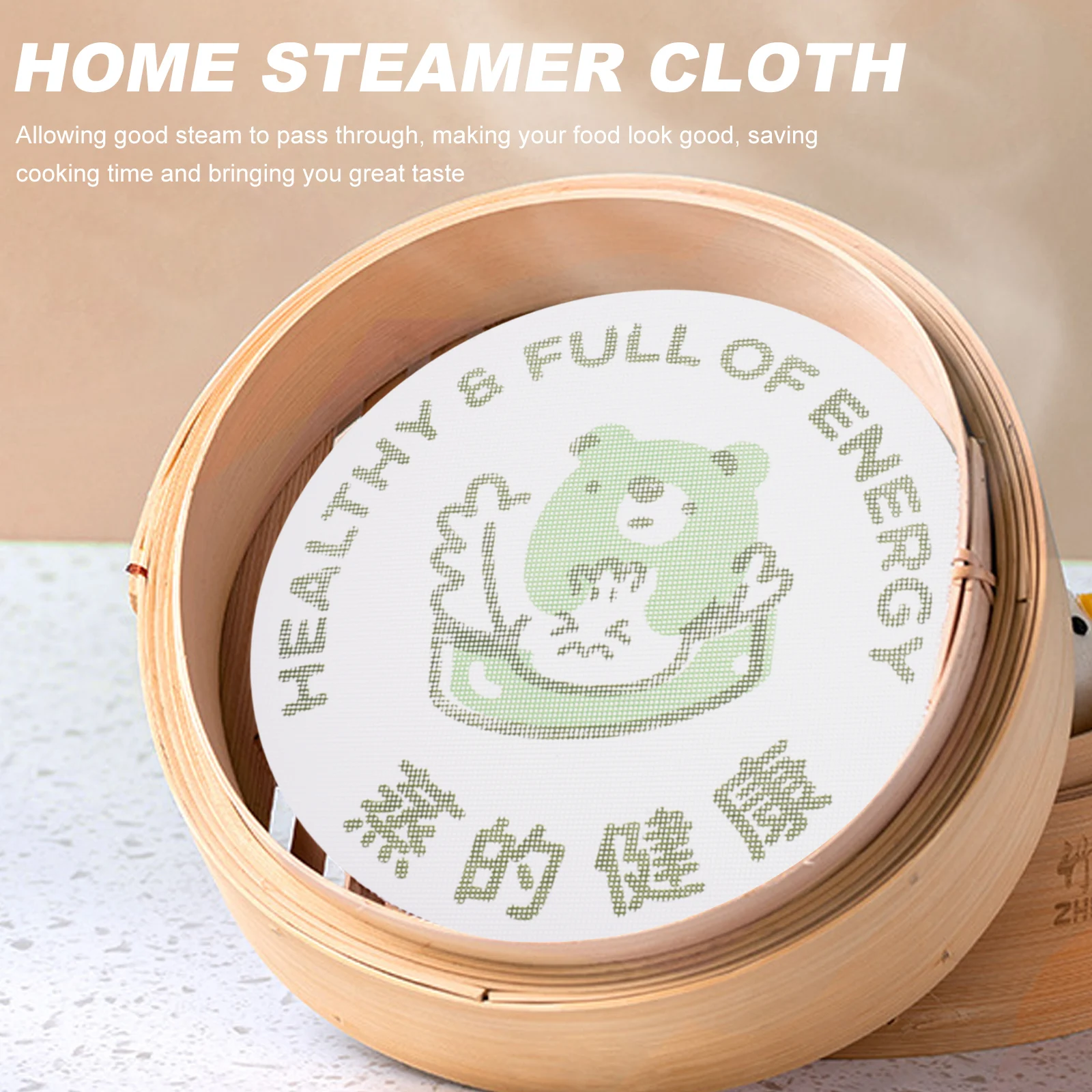 

2 Pcs Steamer Cloth Pad Round Liners Accessories Washable Reusable Basket Mat Food Grade Mesh