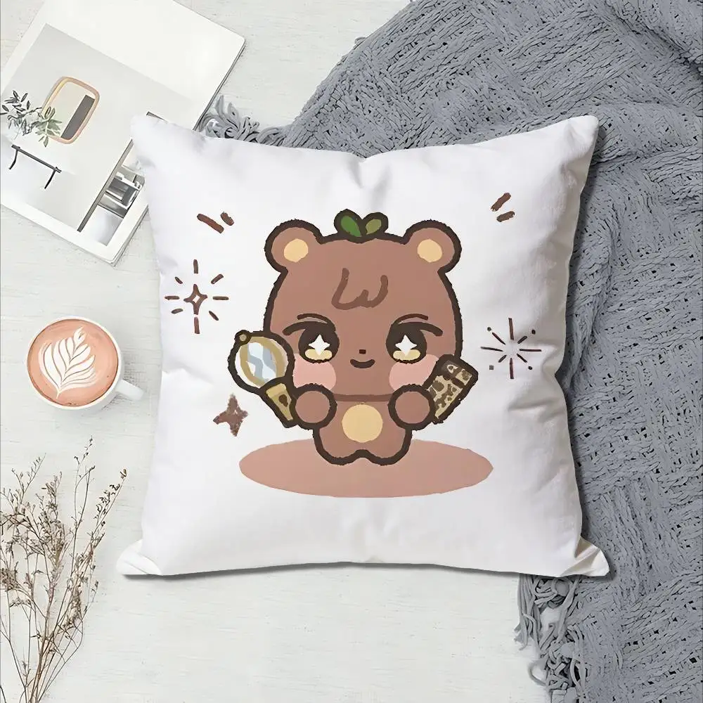 Cartoon Cute A-ANITEEZS-S Anime Celebrity Merchandise All-Match Printed Pillow Case Sofa Car Office Room Decoration Protector