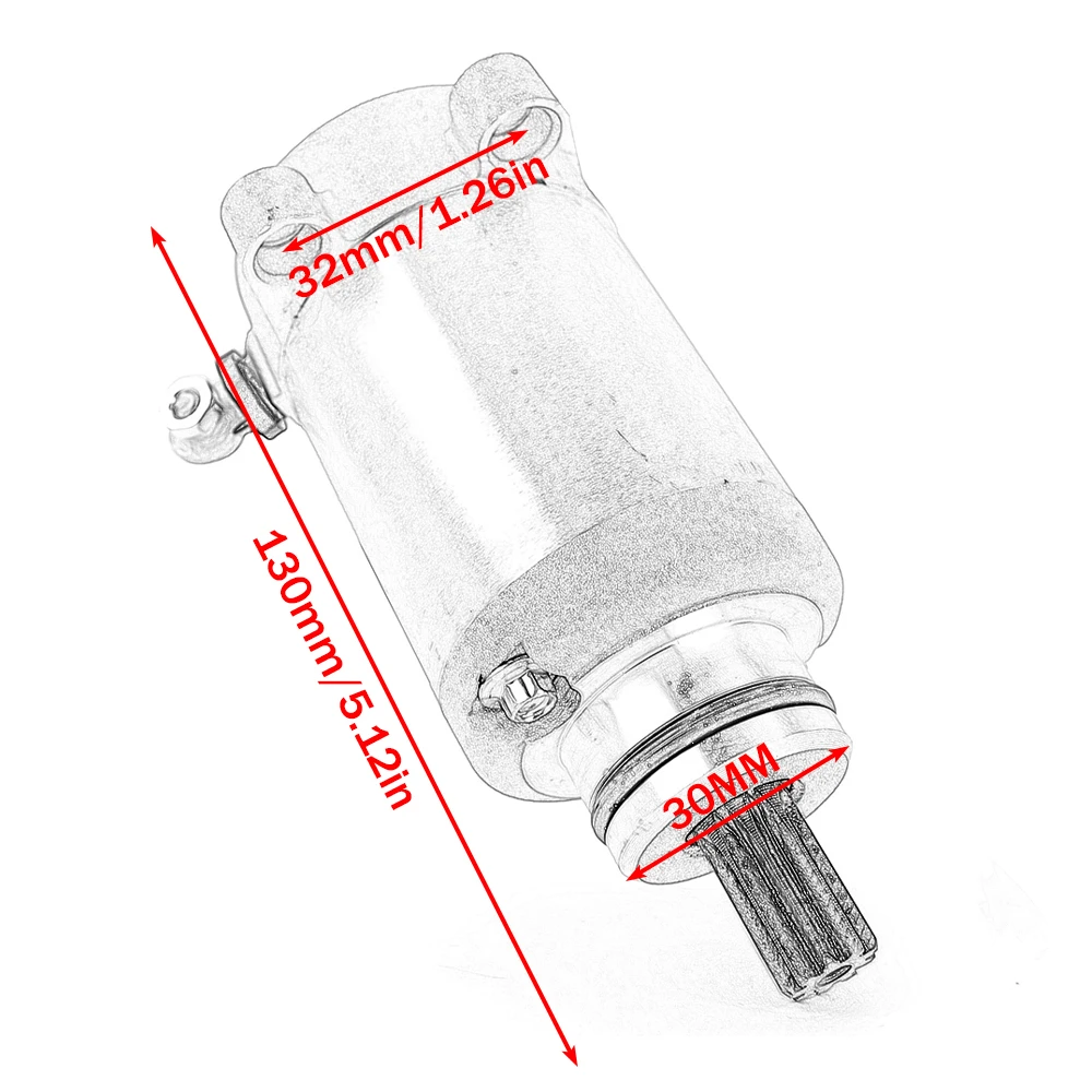 55X-81800-51 Anlasser für Yamaha WR250F YZ250F YFM50 RAPTOR 50 YFM80 GRIZZLY 80 YFM100 CHAMP 100 B7B-81890-00 – Detail 5
