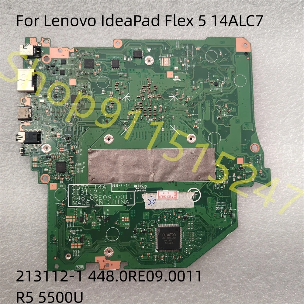 For Lenovo IdeaPad Flex 5 14ALC7 C570-14A 213112-1 448.0RE09.0011 5B21F65794 Laptop Motherboard R5 5500U  Fully Tested