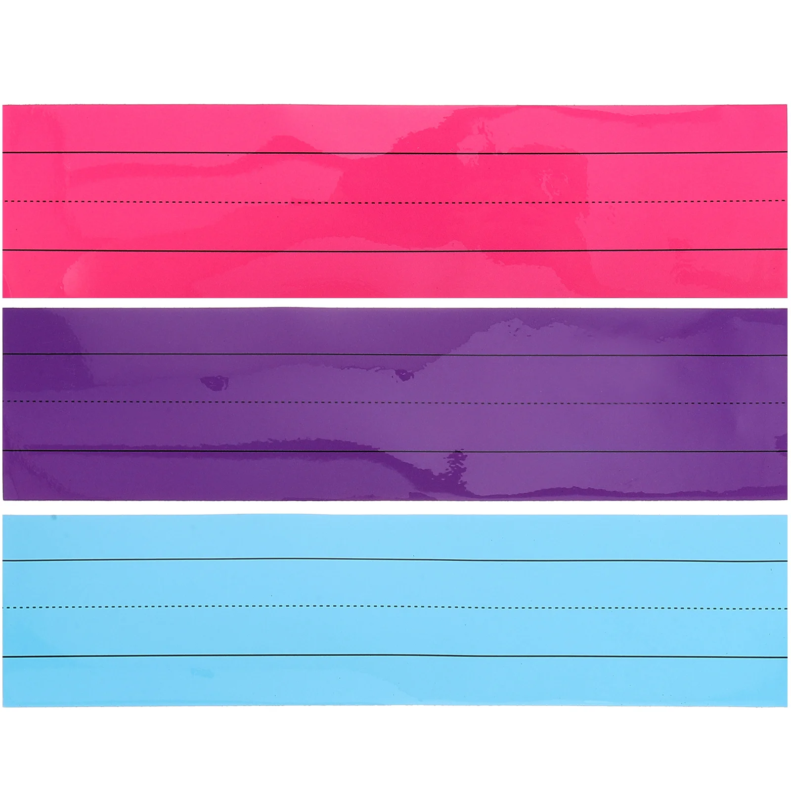 

3pcs Magnetic Dry Erase Sentence Lined Erasable Notebook Paper Multi-Use Labels For Classroom Whiteboard Refrigerator Weekly