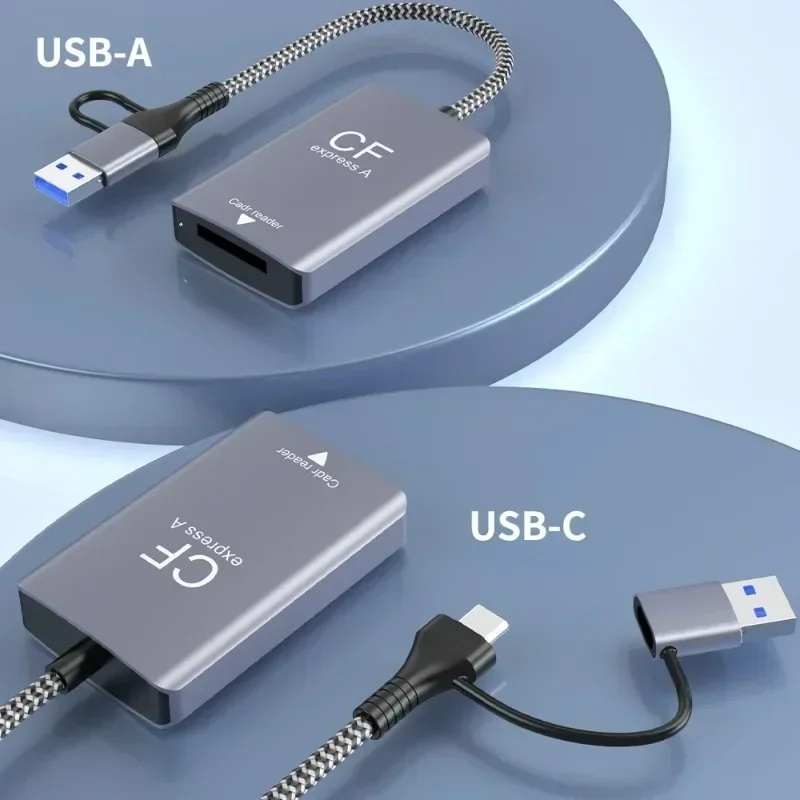 

Для CFexpress Type A и SD Card Reader USB3.2 10 Гбит/с Type C SD Card Reader Адаптер для чтения карт памяти для Android/Windows/Mac