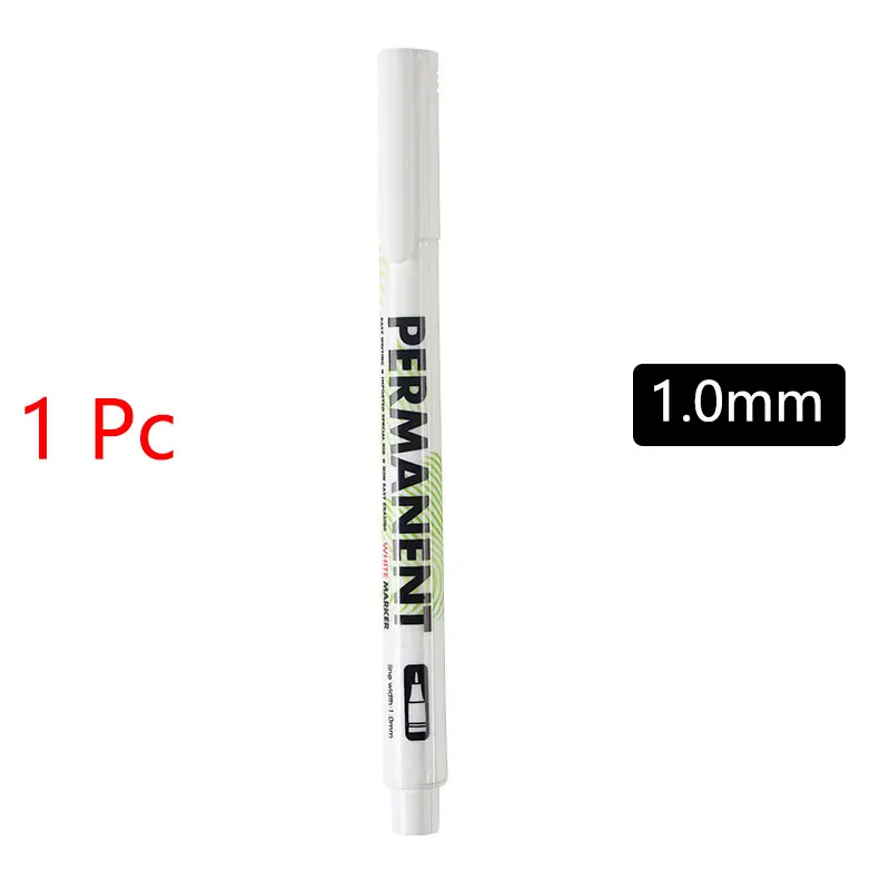 Witte markeerstiften set Vette waterdichte witte gelpen DIY Graffiti Schetsen Marker Briefpapier Schrijven Schoolbenodigdheden borstel
