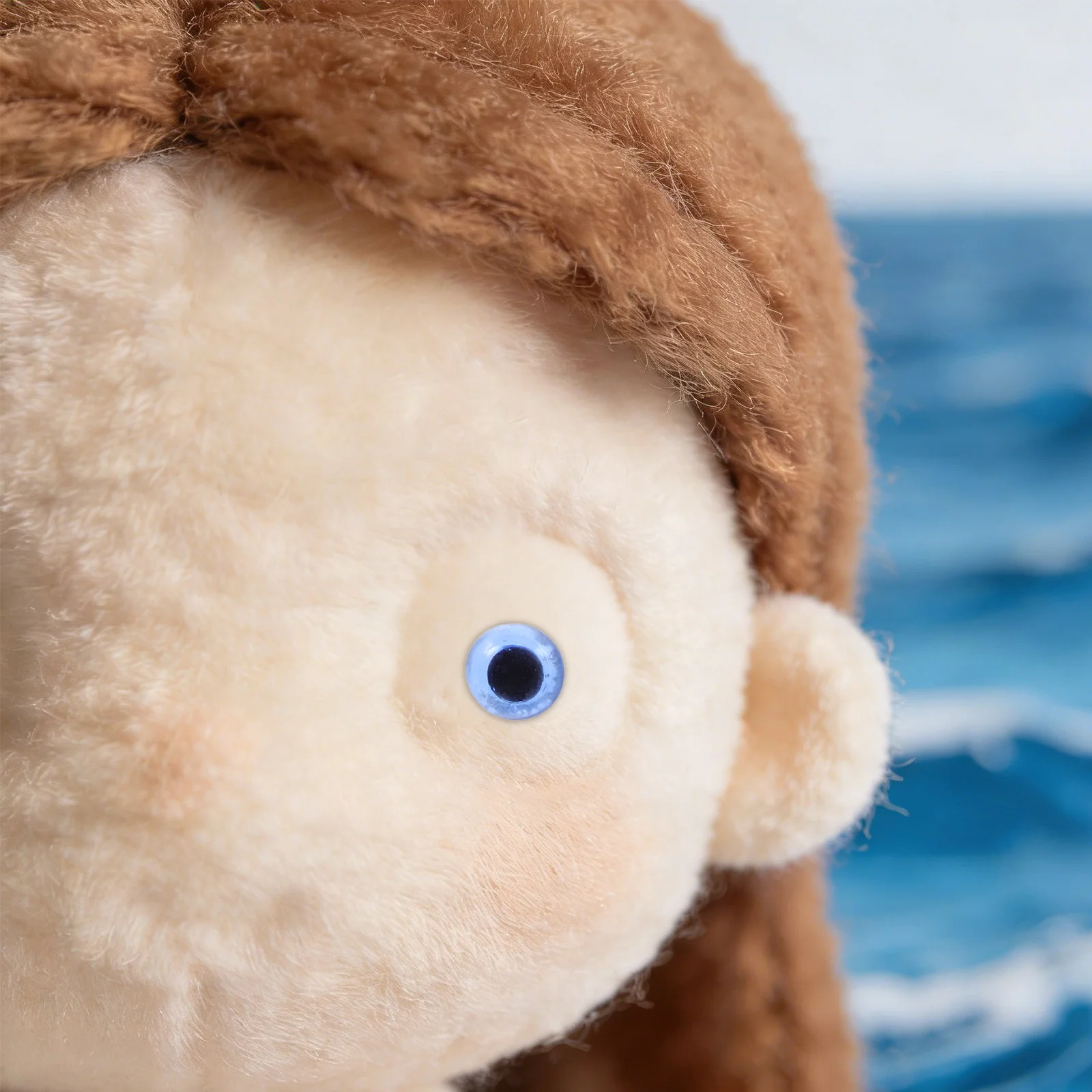 120개 유리 공예 눈, 니들 펠팅용 3 5 7 9mm 미니어처 사실적인 둥근 눈 구슬, 봉제 동물 장식 공예용