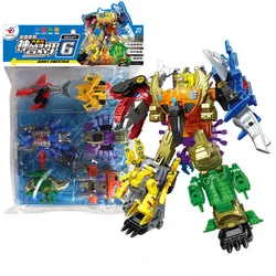 6 in 1 Children Toys Animal Transformation Robot Toys Monster Model Deformed Toy Robots Toys for Kids Gift Action Figure
