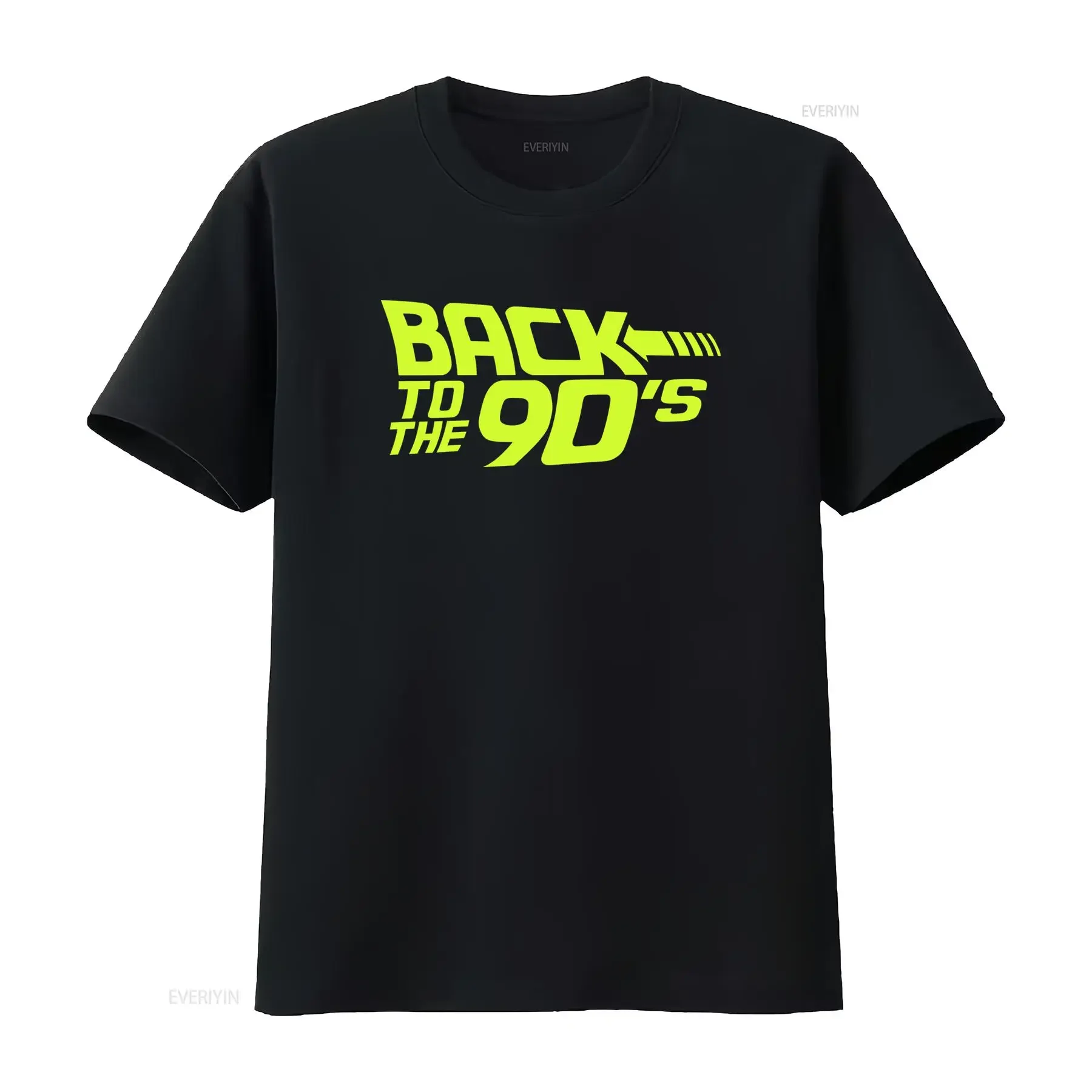 Back To The 90s Neon Print T Shirt Retro Fancy Dress for Party Dance Club Top vintage Washed homme graphic Unisex Comfortable