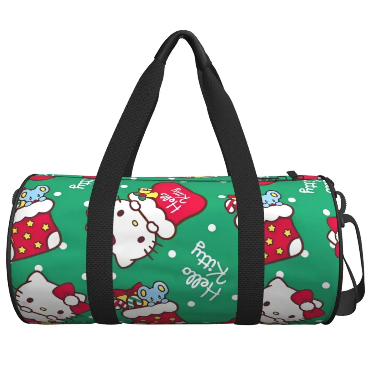 

Kawaii Hello Kitty Travel Bag Cute Cartoon Yoga Sports Bags Large Retro Gym Bag Men Pattern Outdoor Fitness Bag